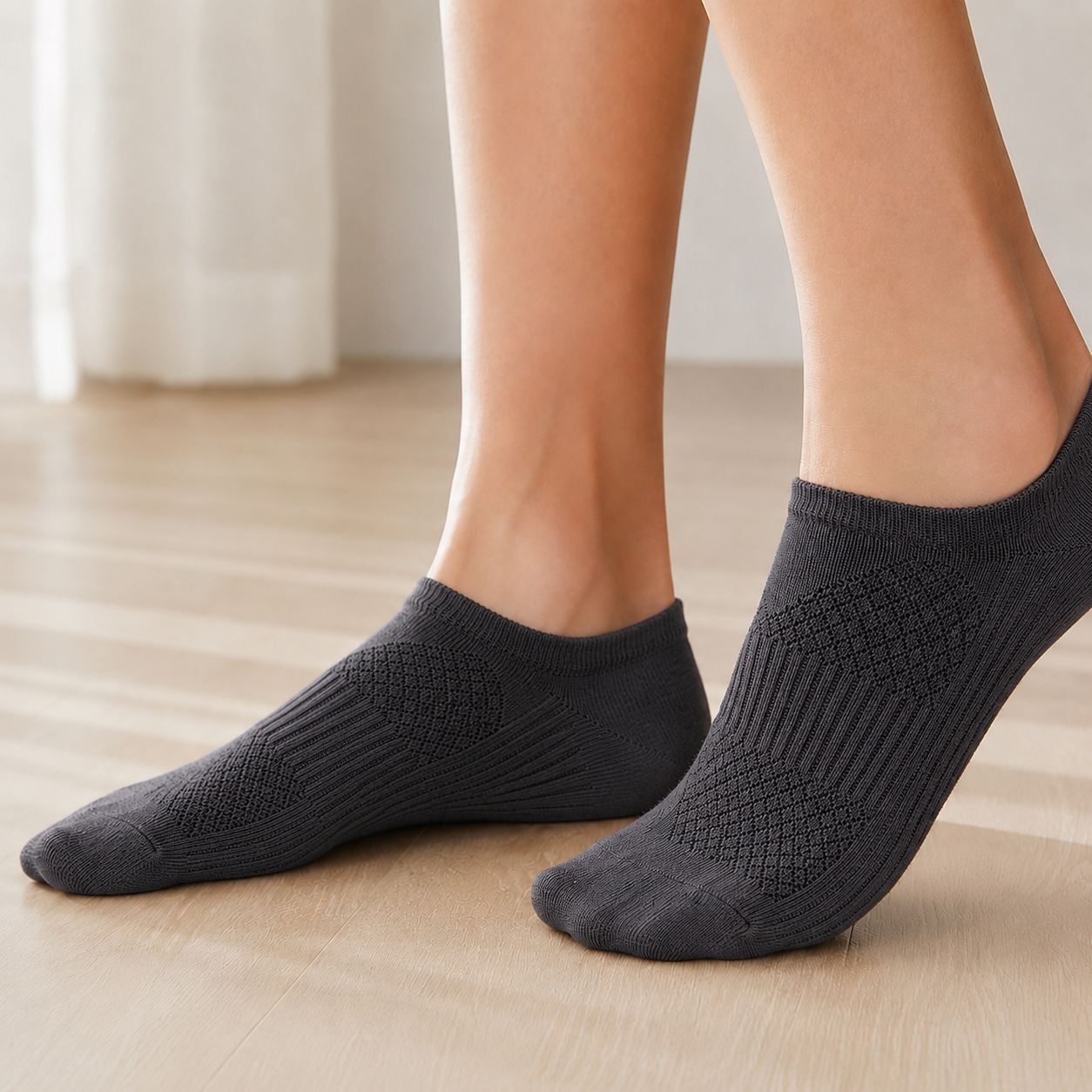 Plusock Breathable Antibacterial Ice Silk Ankle Socks (5 Pairs) - image 4