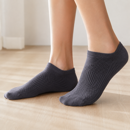 Plusock Breathable Antibacterial Ice Silk Ankle Socks (5 Pairs) - image 5