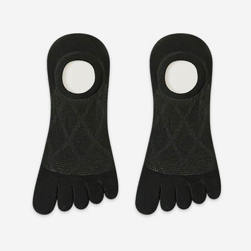 Plusock Breathable Bamboo Five Toe No Show Sokcs(3 Pairs) - Black - EU36-45(US3-11) - image 3