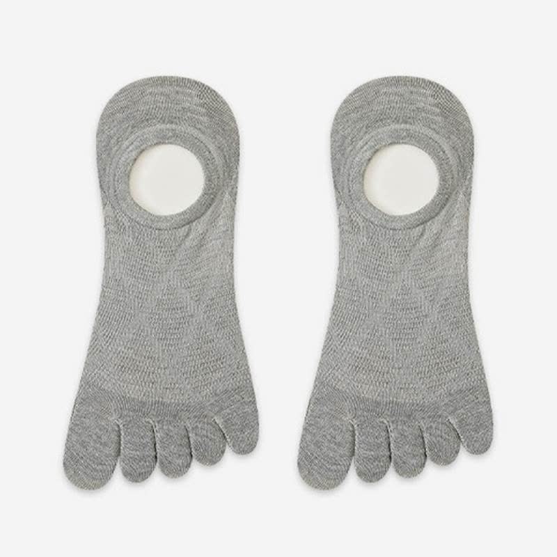 Plusock Breathable Bamboo Five Toe No Show Sokcs(3 Pairs) - Light Gray - EU36-45(US3-11) - image 7