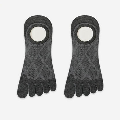 Plusock Breathable Bamboo Five Toe No Show Sokcs(3 Pairs) - Dark Grey - EU36-45(US3-11) - image 6