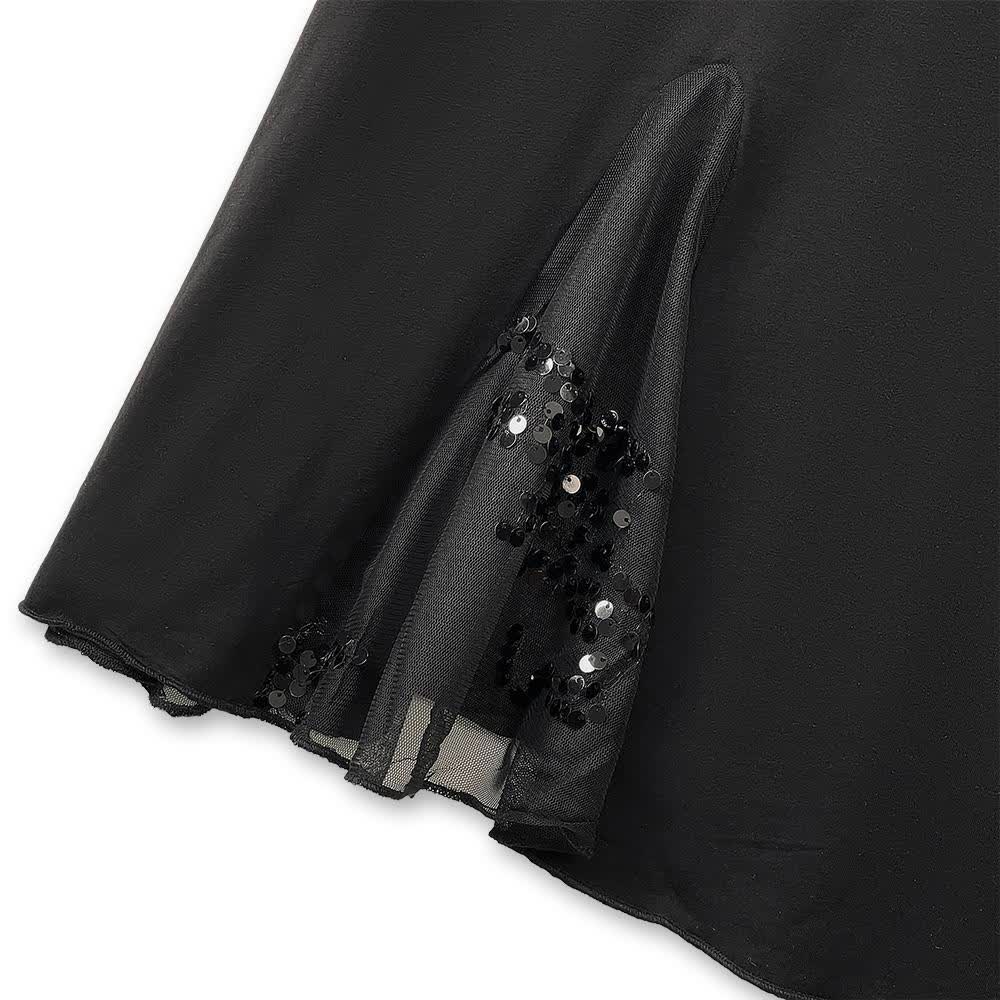 Plusock Plus Size Ruched Waist Mesh V Neck Short Sleeve Midi Dress - image 5