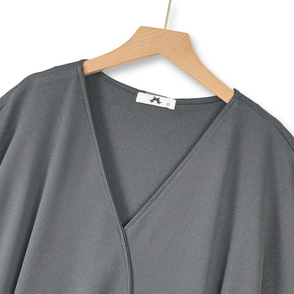Plusock Plus Size Batwing Short Sleeve  Loose Fit Pocket Summer Dresses - image 1