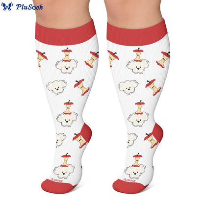 Plusock Plus Size Cartoon Cat Dog Compression Socks - image 6