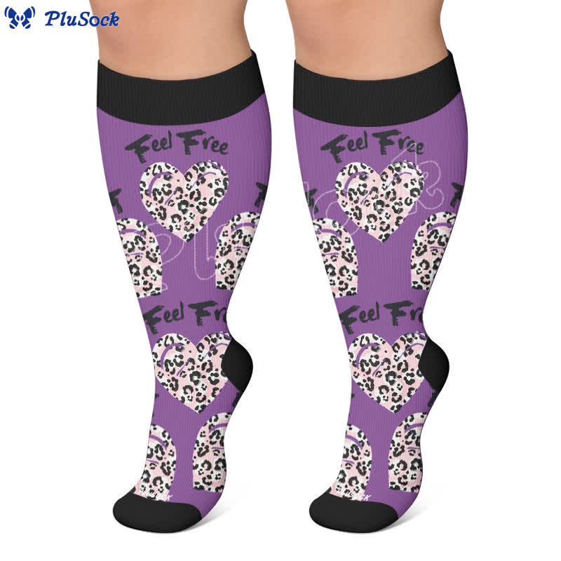 Plusock Plus Size Crown Dino Butterfly Compression Socks - image 6