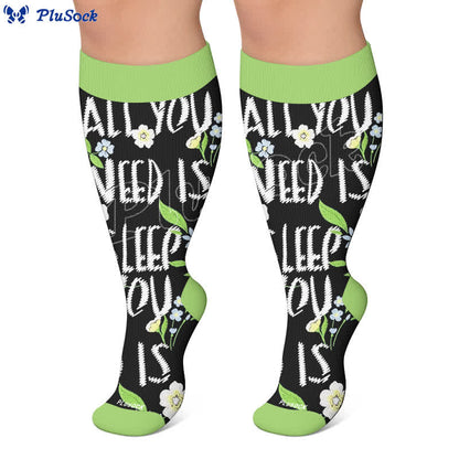 Plusock Plus Size Crown Dino Butterfly Compression Socks - image 4