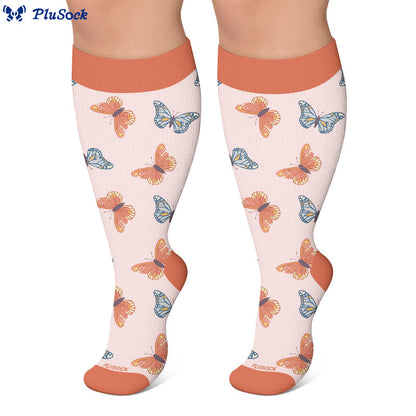 Plusock Plus Size Butterfly Lucky Horseshoe Compression Socks - image 8