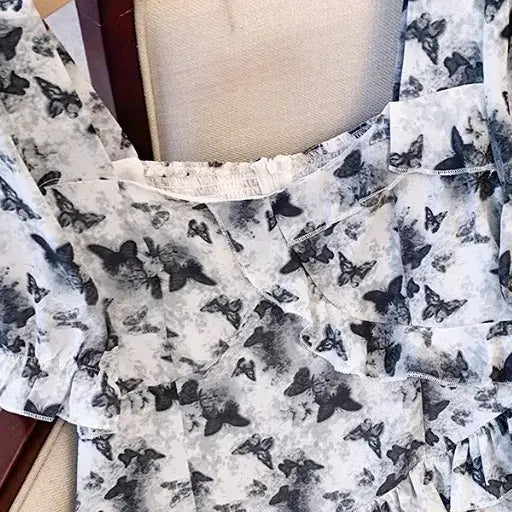 Plusock Plus SizeSquare Neck Puff Short Sleeve Floral Tiered Summer Dress - image 3