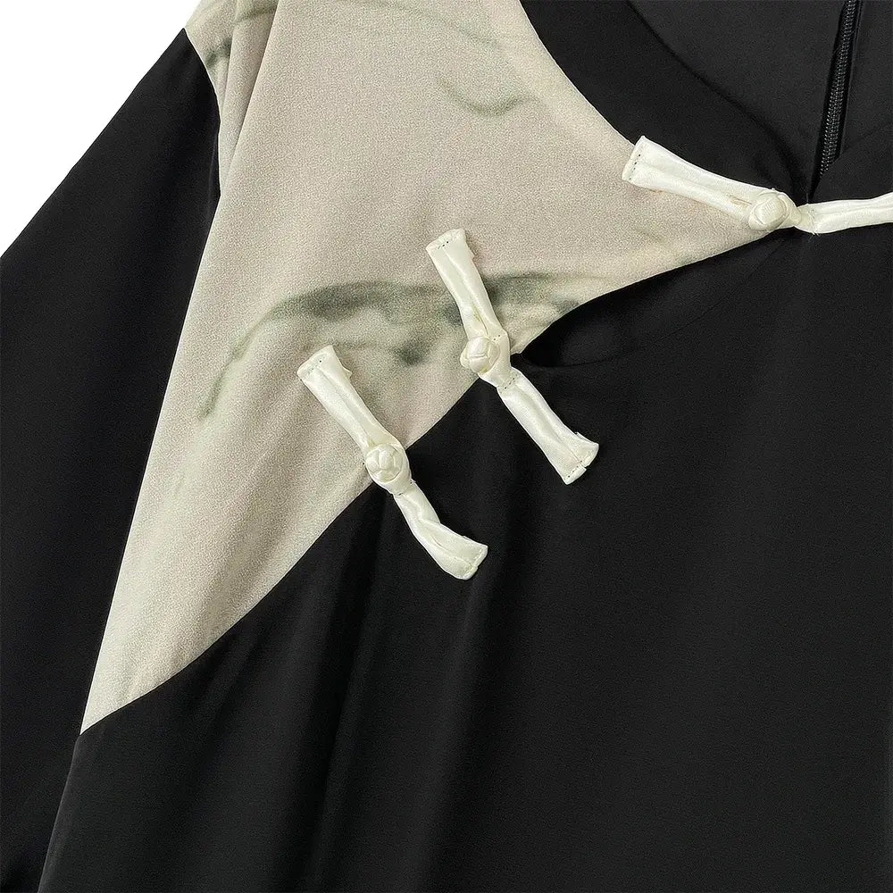 Plusock Mandarin Collar Short Sleeve Lightweight Summer Dresses - image 2