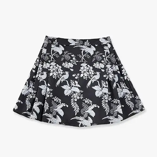 Plusock Plus Size Mandarin Collar Frog Button Top & Floral Print Skirt 2 Piece Summer Sets - Mini Skirt - 6XL - image 2