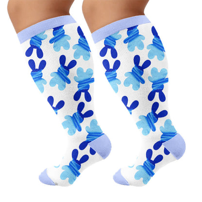 Plusock Plus Size Patchwork Rabbit Compression Socks - image 8