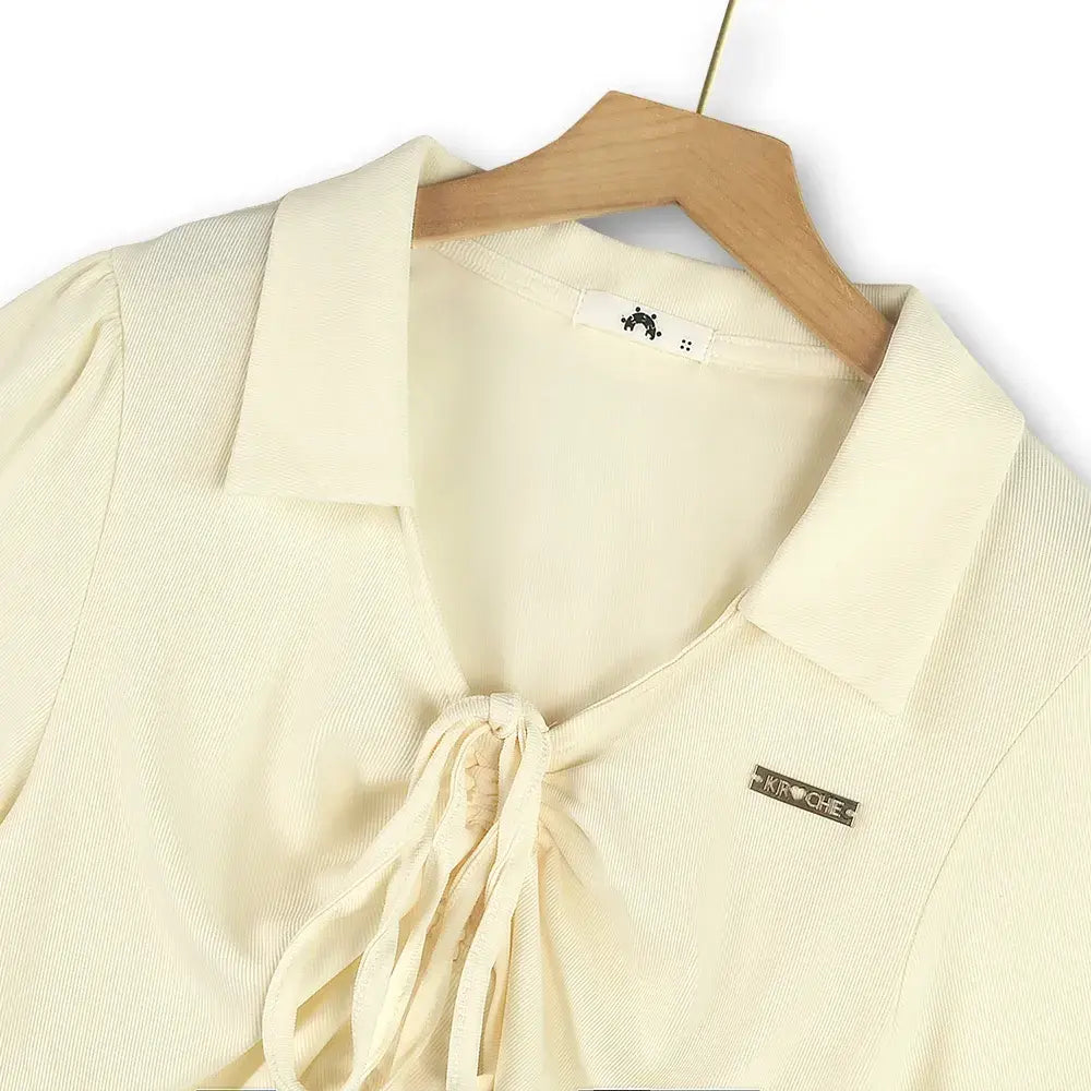 Plusock Plus Size Polo Drawstring Short Sleeve Top And Cami Dress Set - image 3