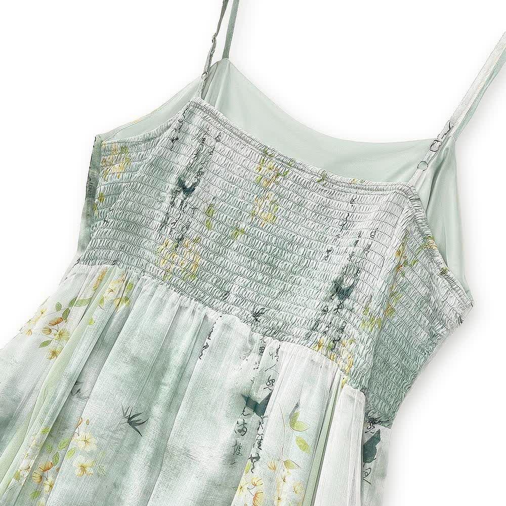 Plusock Plus Size Sheer Cardigan & Ink Floral Print Cami Dress Summer Set - image 4