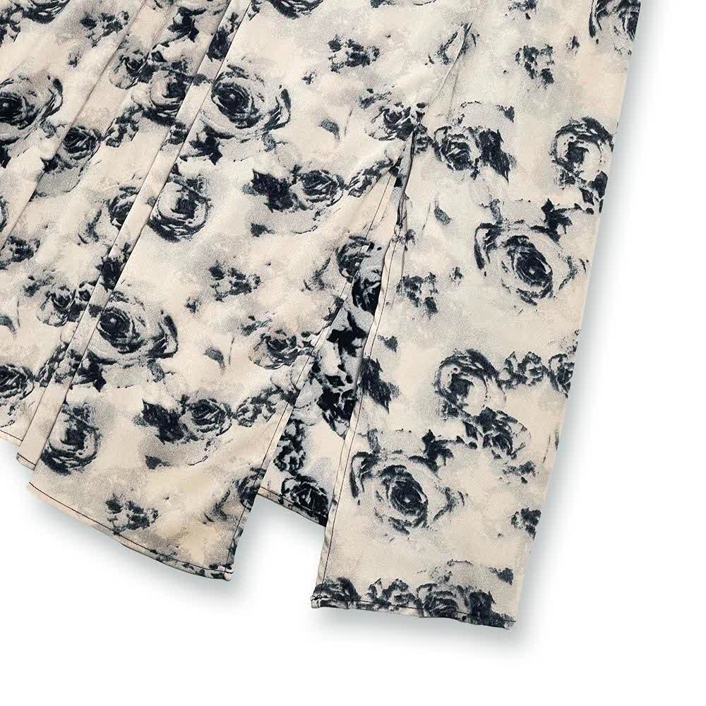 Plusock Plus Size Floral Empire Waist  Square Neck Puff Sleeve Summer Dress - image 6
