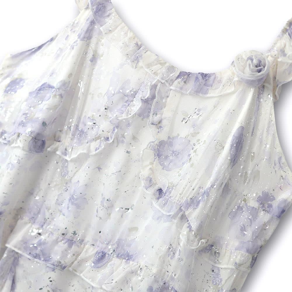 Plusock Plus Size Floral Tiered Ruffle Dress and Sheer Cardigan Summer Set - image 4