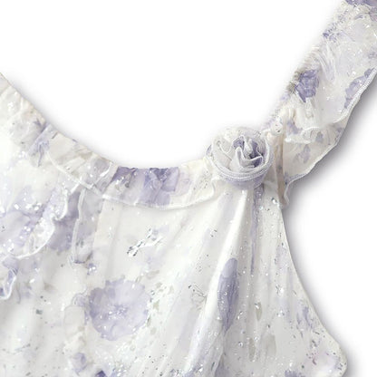 Plusock Plus Size Floral Tiered Ruffle Dress and Sheer Cardigan Summer Set - image 6