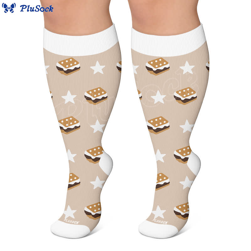 Plusock Plus Size Pancake Cookie Compression Socks - image 10