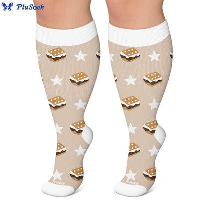 Plusock Plus Size Pancake Cookie Compression Socks - image 10