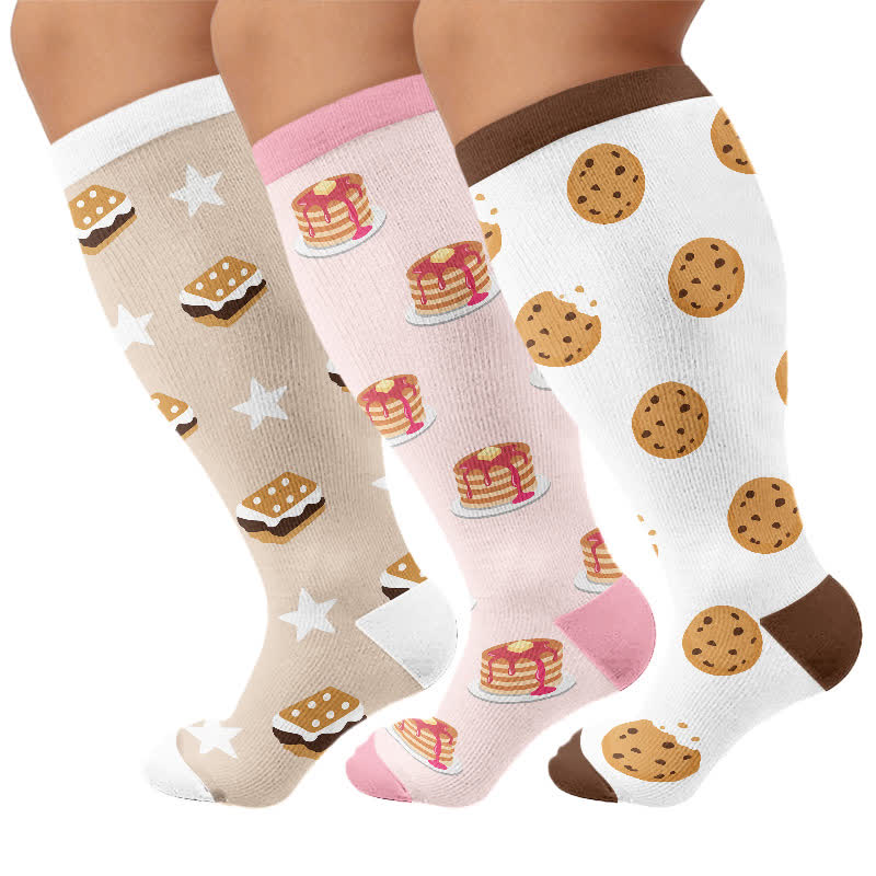 Plusock Plus Size Pancake Cookie Compression Socks - image 4