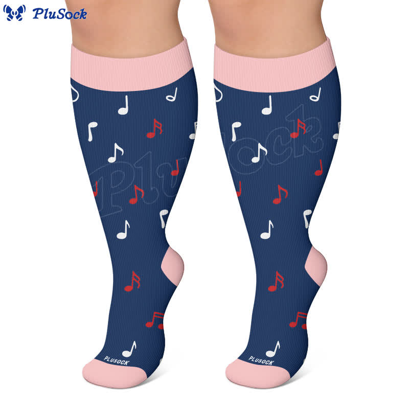 Plusock Plus Size Music Robot Compression Socks - image 6