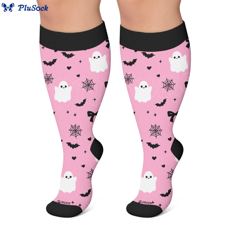 Plusock Plus Size Ghost Cat Compression Socks - image 8