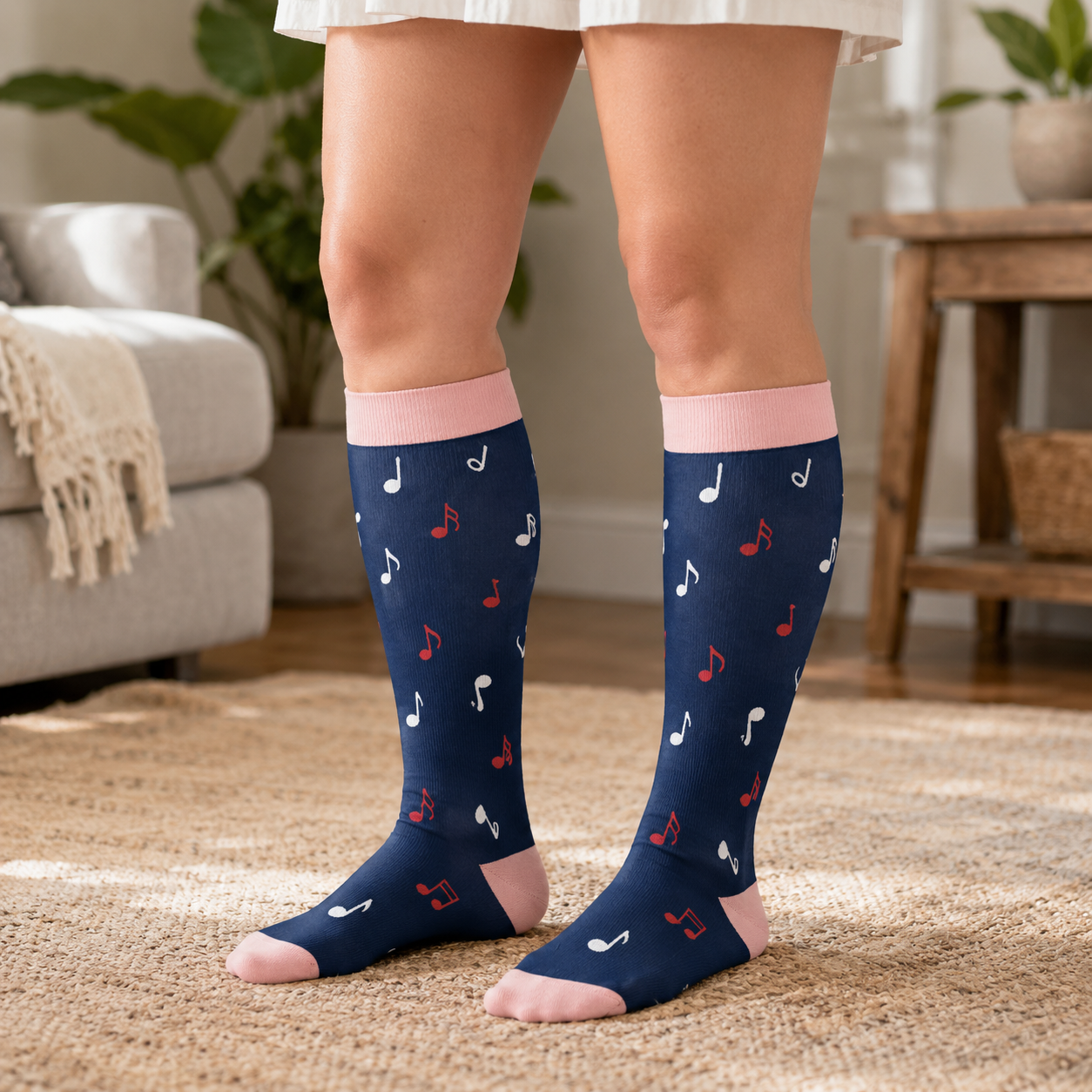 Plusock Plus Size Music Robot Compression Socks - image 1