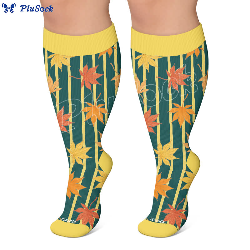 Plusock Plus Size Black Cat Bat Compression Socks - image 6