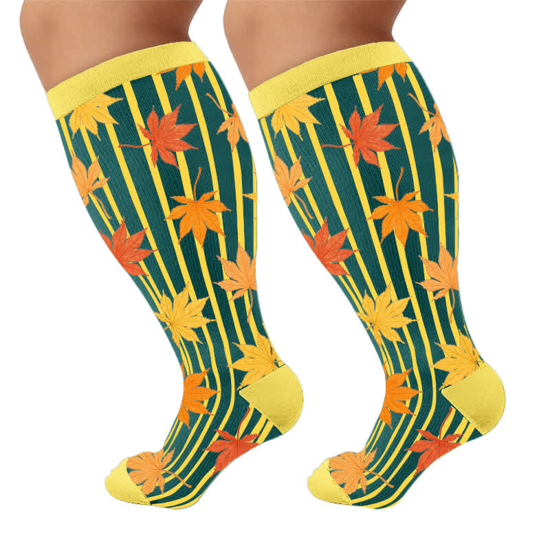 Plusock Plus Size Black Cat Bat Compression Socks - image 10
