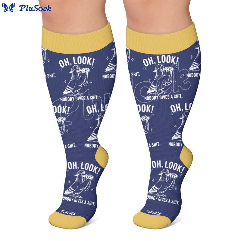 Plusock Plus Size Pigeon Compression Socks - image 4