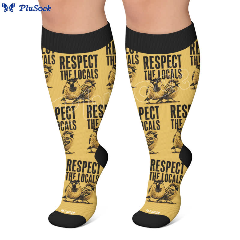 Plusock Plus Size Pigeon Compression Socks - image 5