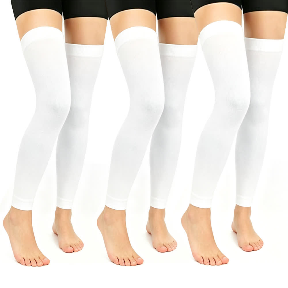 Plusock Solid Color Thigh High Compression Sleeves(3 Pairs) - image 4