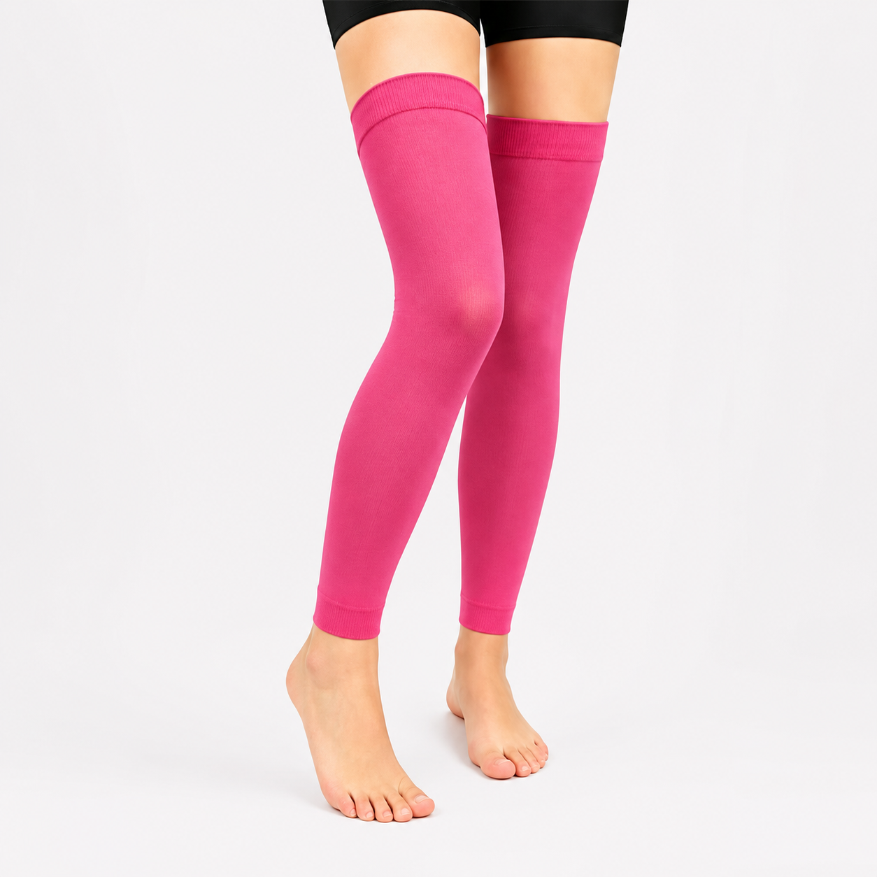 Plusock Rose Black Thigh High Compression Sleeves(3 Pairs) - Rose - L/XL - image 3