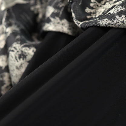 Plusock Plus Size Romantic Sheer Cardigan Flowy A-Line Midi Slip Dress Set - image 3