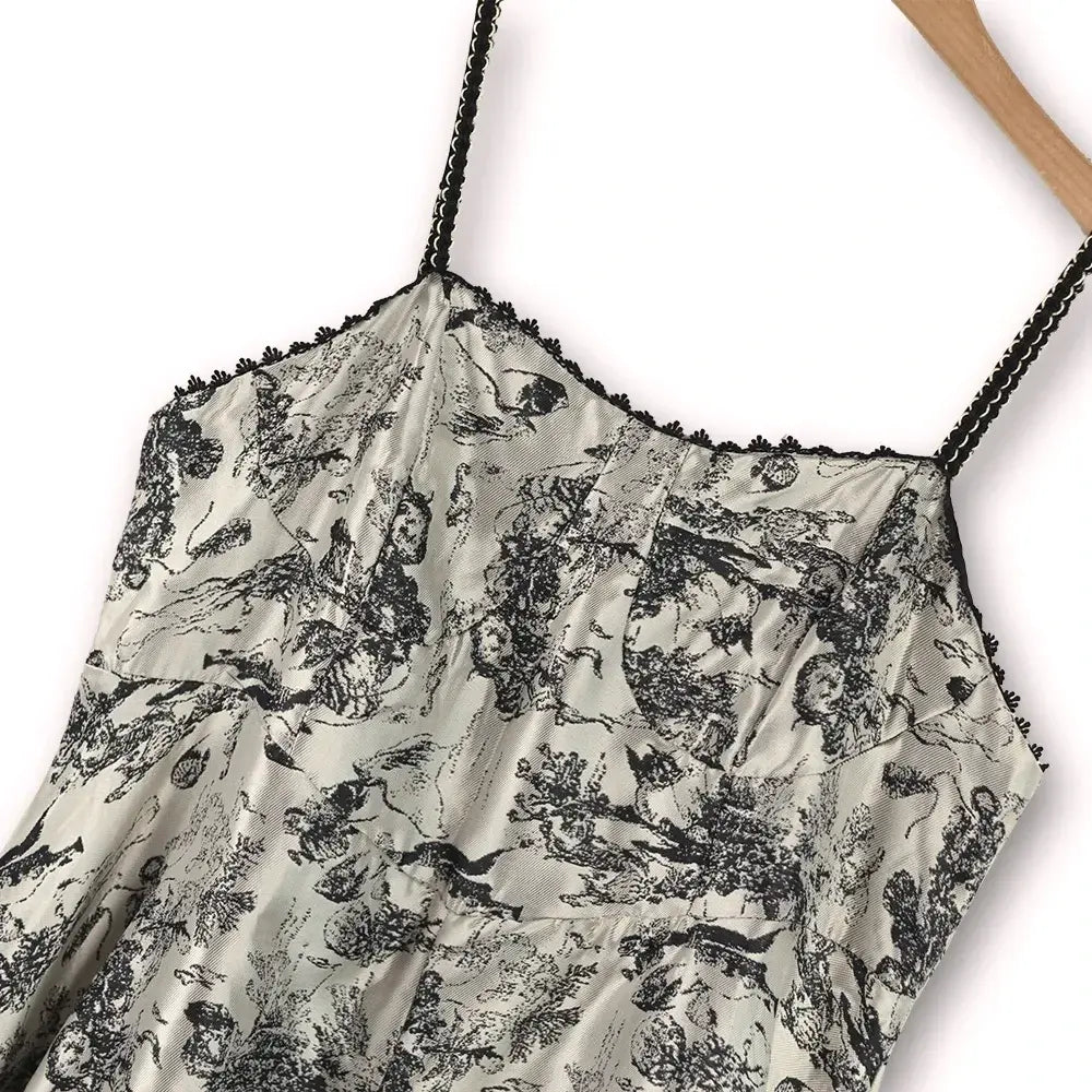 Plusock Plus Size Romantic Sheer Cardigan Flowy A-Line Midi Slip Dress Set - image 2