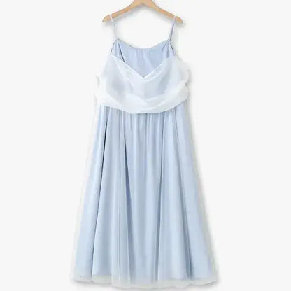 Plusock Plus Size Empire Waist Fit and Flare A Line Lightweight Summer Dress Set - Midi Slip Dress - 6XL - image 1