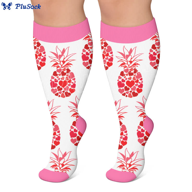 Plusock Plus Size Doodle Floral Compression Socks - image 4