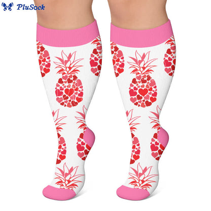 Plusock Plus Size Doodle Floral Compression Socks - image 4