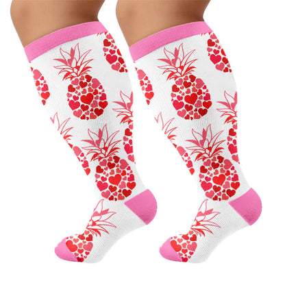 Plusock Plus Size Doodle Floral Compression Socks - image 8