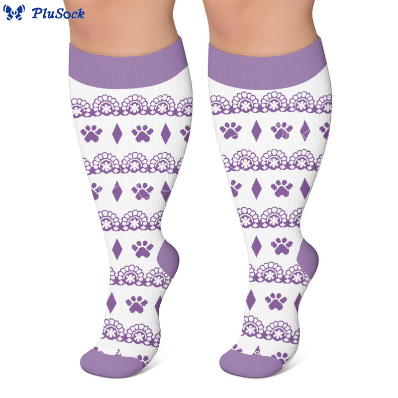 Plusock Plus Size Halloween Spider Compression Socks - image 6