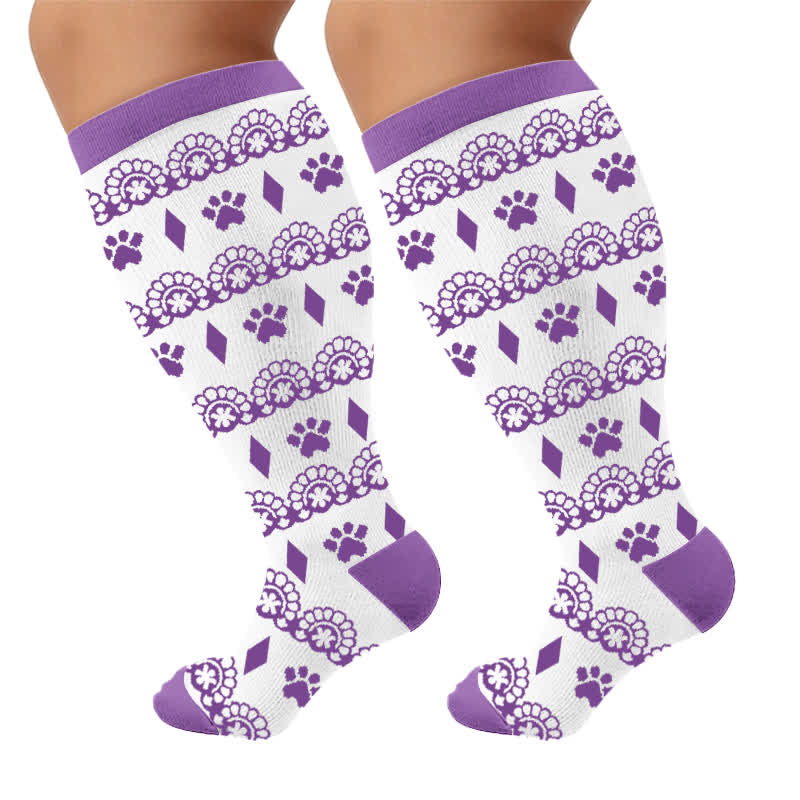 Plusock Plus Size Halloween Spider Compression Socks - image 10