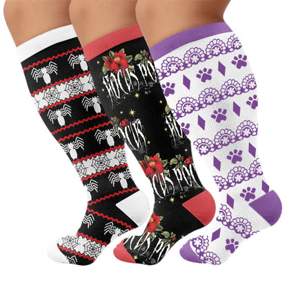 Plusock Plus Size Halloween Spider Compression Socks - image 7