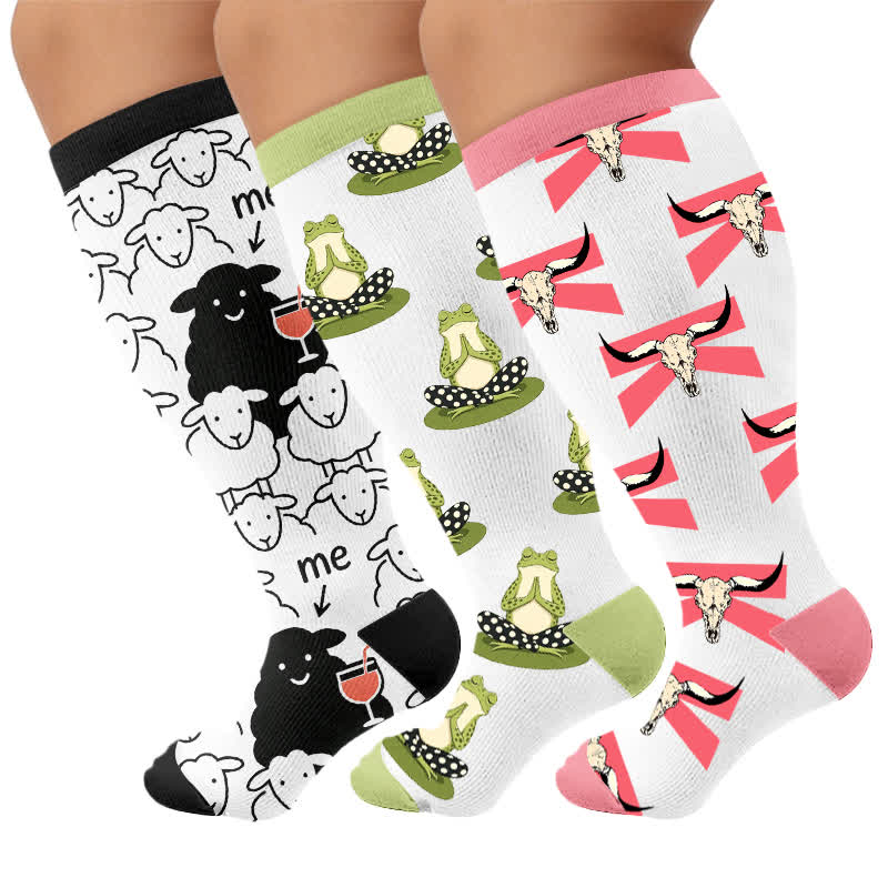 Plusock Plus Size Sheep Compression Socks - image 7