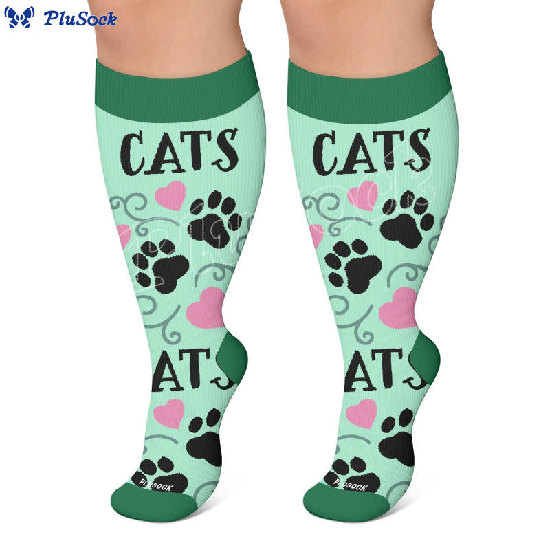 Plusock Plus Size Crown Cat Compression Socks - image 5