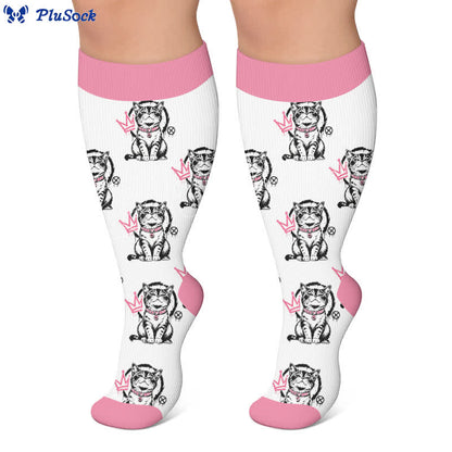 Plusock Plus Size Crown Cat Compression Socks - image 6