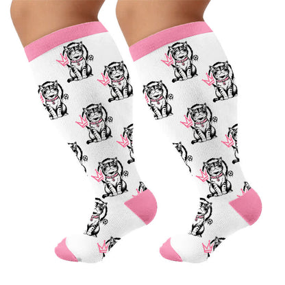 Plusock Plus Size Crown Cat Compression Socks - image 10