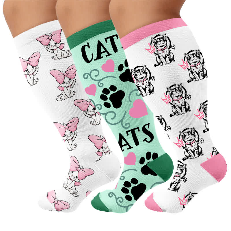 Plusock Plus Size Crown Cat Compression Socks - image 7