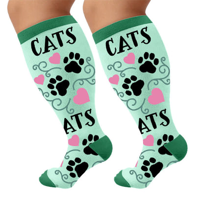 Plusock Plus Size Crown Cat Compression Socks - image 9