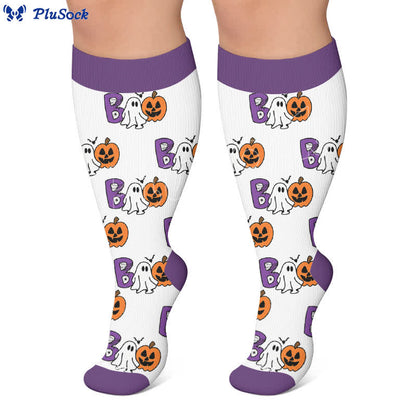 Plusock Plus Size Spooky Balloon Compression Socks - image 6
