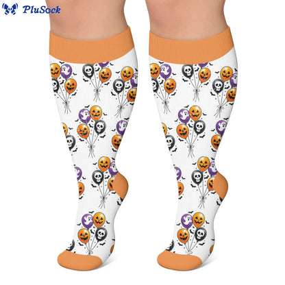 Plusock Plus Size Spooky Balloon Compression Socks - image 4