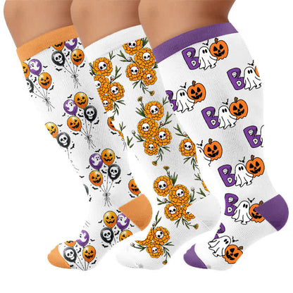Plusock Plus Size Spooky Balloon Compression Socks - image 7